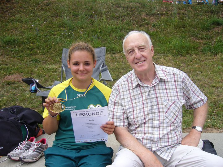 Yvonne Herre und Trainer Rüdiger Zentgraf