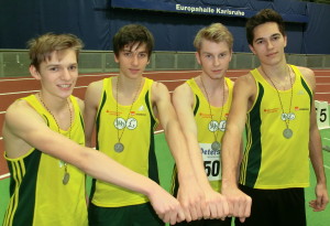 4x200m Staffel MJ U18 Sven Durst, Felix Hurst, Peter Emmerich, Ewald Grünwald 