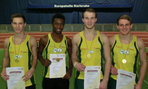 4x200m Staffel MJ U20 Forian Fröhlich, Josué Ndombasi, Benjamin Kuhn, Dennis Späth 