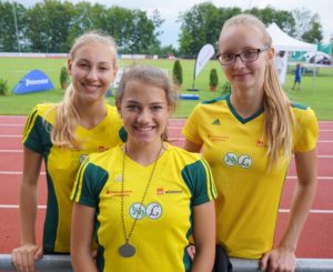 Lydia Krautt, Elisa Lechleitner und Michelle Förstel 100m Hürden WJ U18