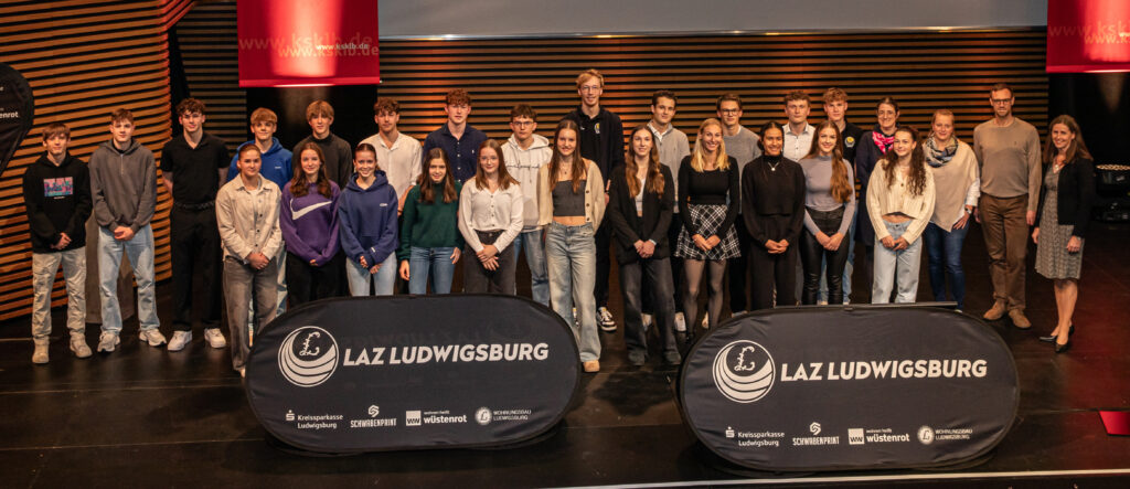 Ehrung der LAZ-Nachwuchsathletinnen und -athleten durch den Förderverein LeichtathletikFoto: LAZ Ludwigsburg 